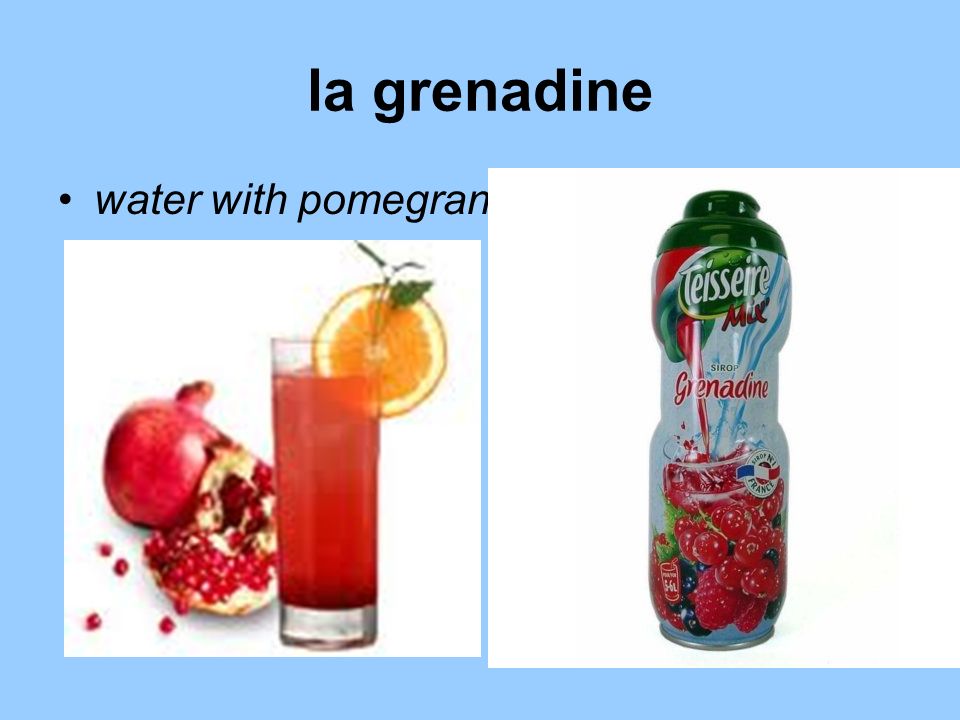 la grenadine water with pomegranate