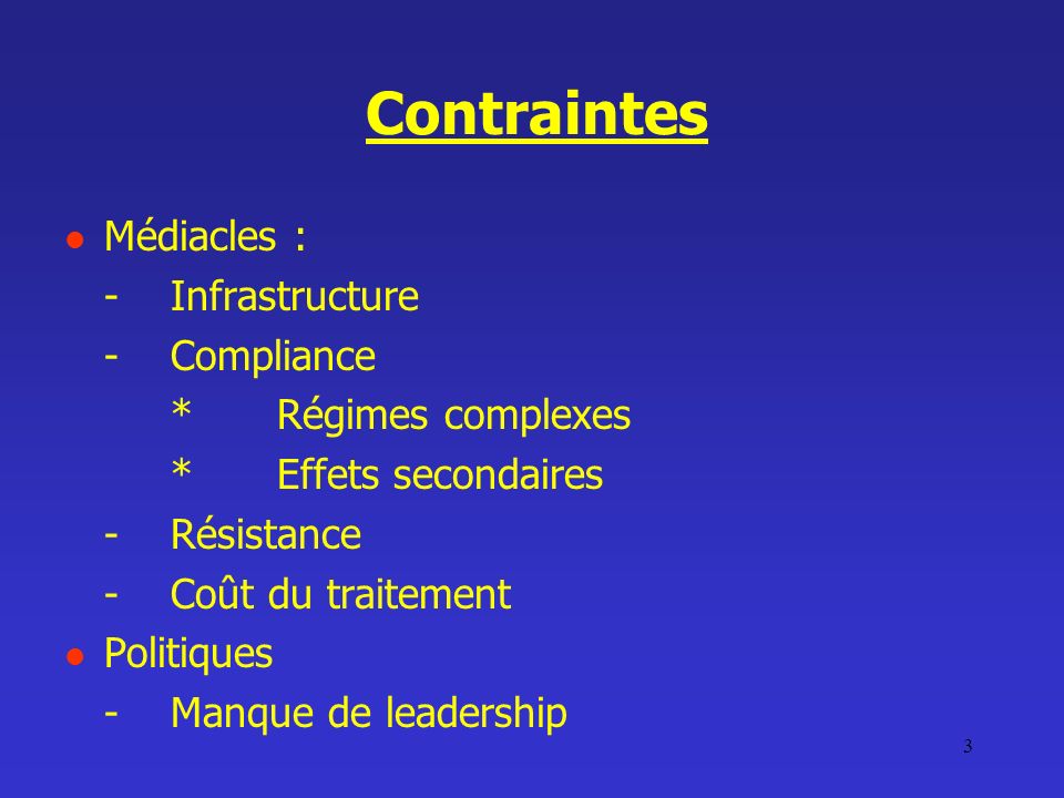 Contraintes Médiacles : - Infrastructure - Compliance