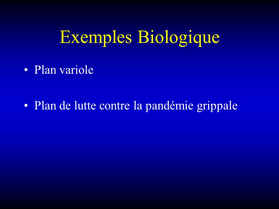 Exemples Biologique Plan variole