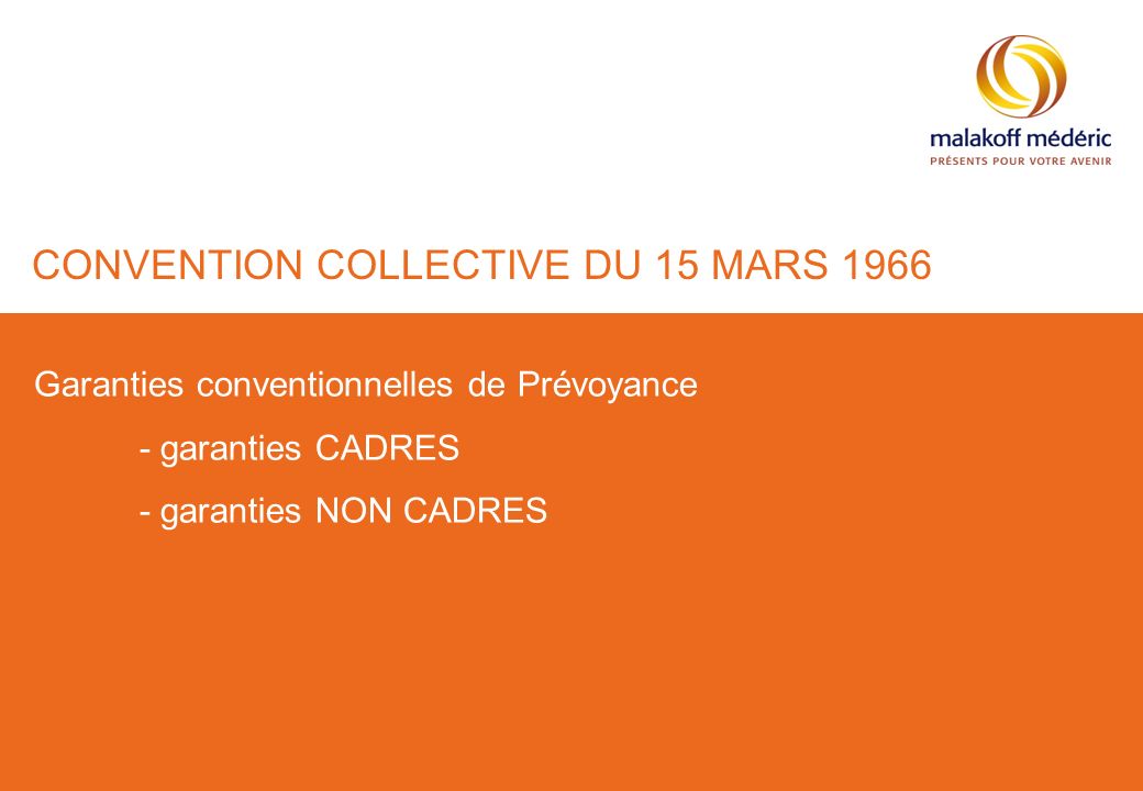 CONVENTION COLLECTIVE DU 15 MARS 1966