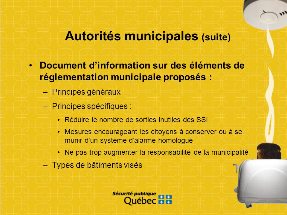 Autorités municipales (suite)