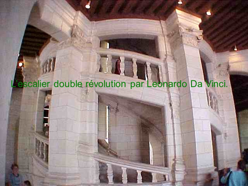 L’escalier double révolution par Leonardo Da Vinci.