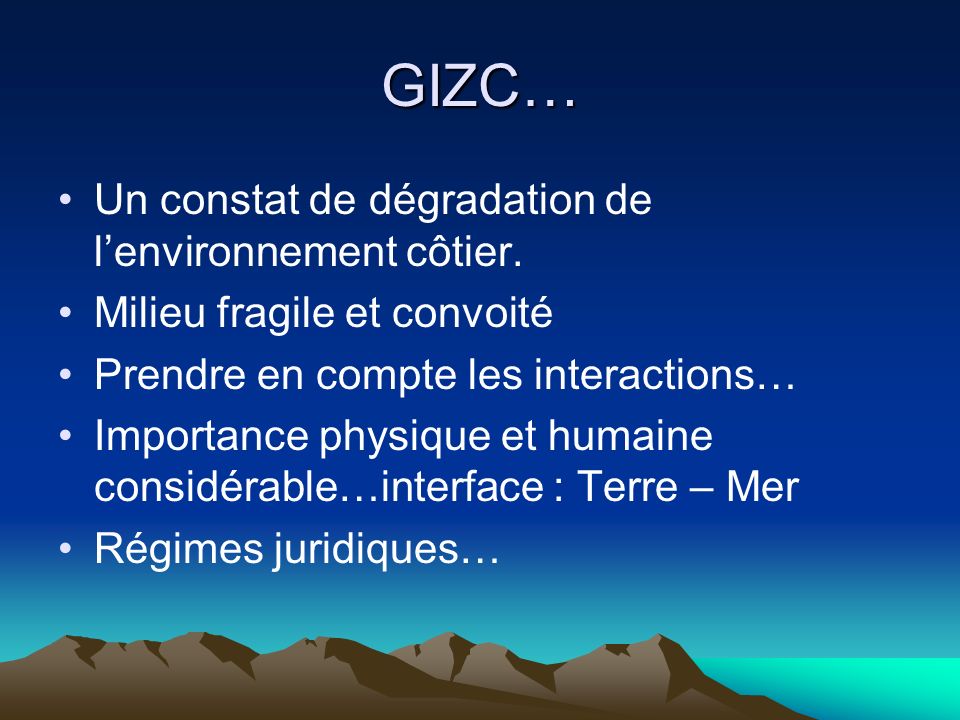 GIZC… Un constat de dégradation de l’environnement côtier.