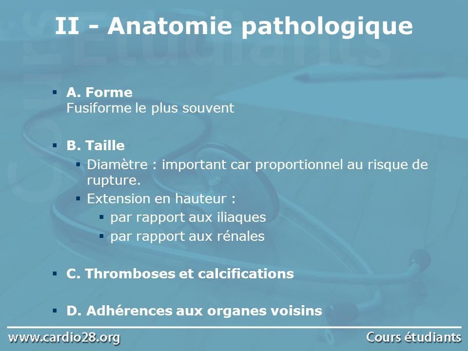 II - Anatomie pathologique