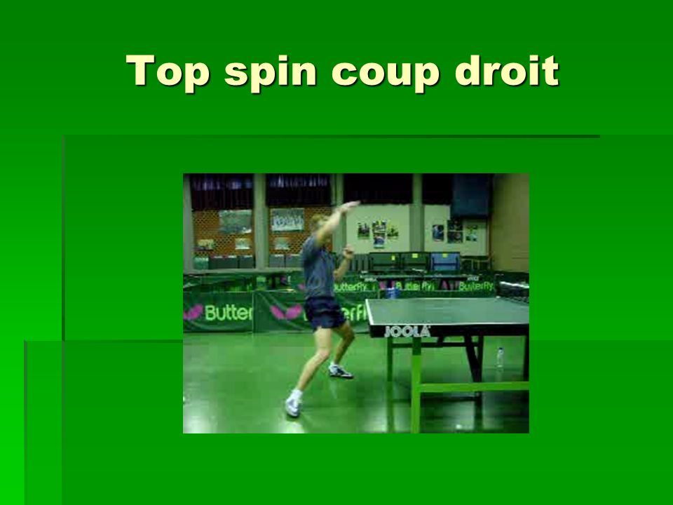 Top spin coup droit