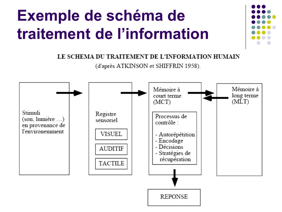 Exemple de schéma de traitement de l’information
