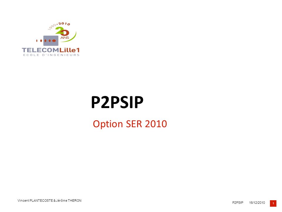 P2PSIP Option SER 2010