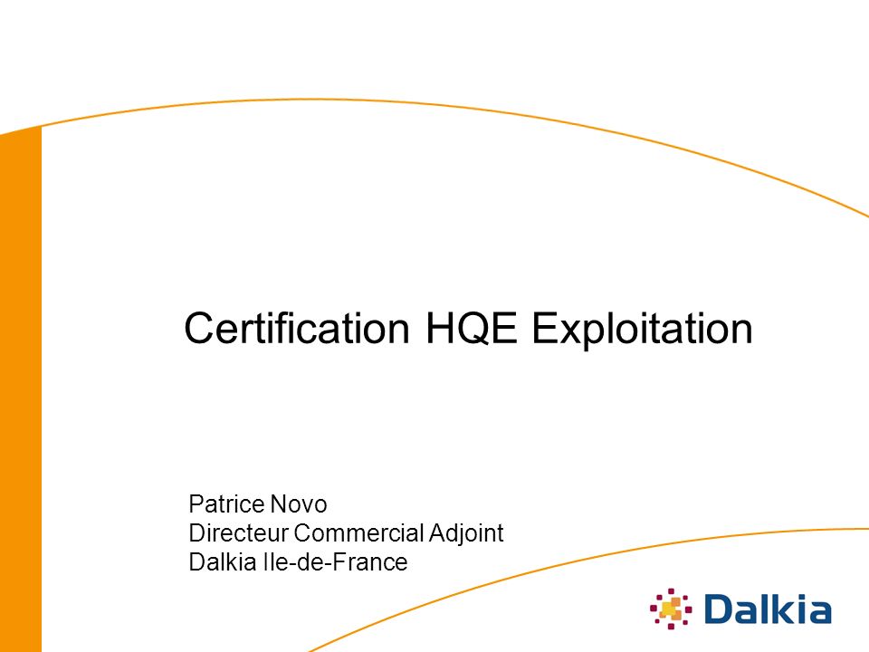 Certification HQE Exploitation