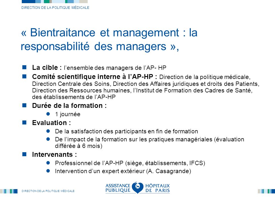 « Bientraitance et management : la responsabilité des managers »,