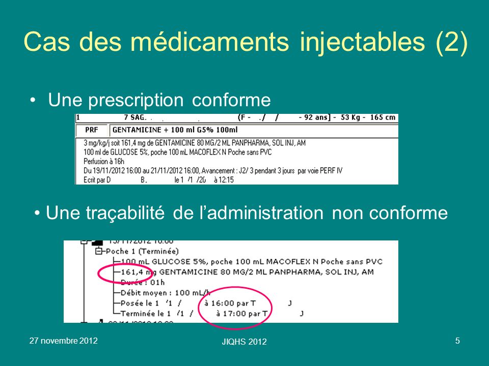 Cas des médicaments injectables (2)