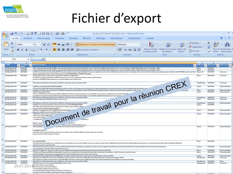 Fichier d’export Document de travail pour la réunion CREX 26/03/2017
