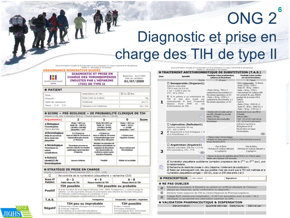 ONG 2 Diagnostic et prise en charge des TIH de type II