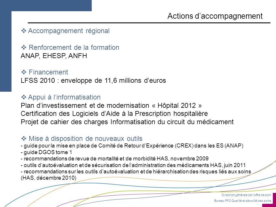 Actions d’accompagnement