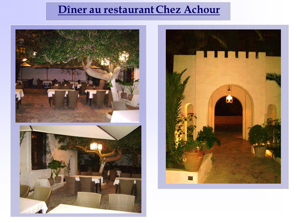 Dîner au restaurant Chez Achour