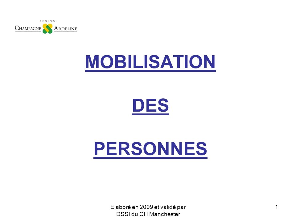 MOBILISATION DES PERSONNES