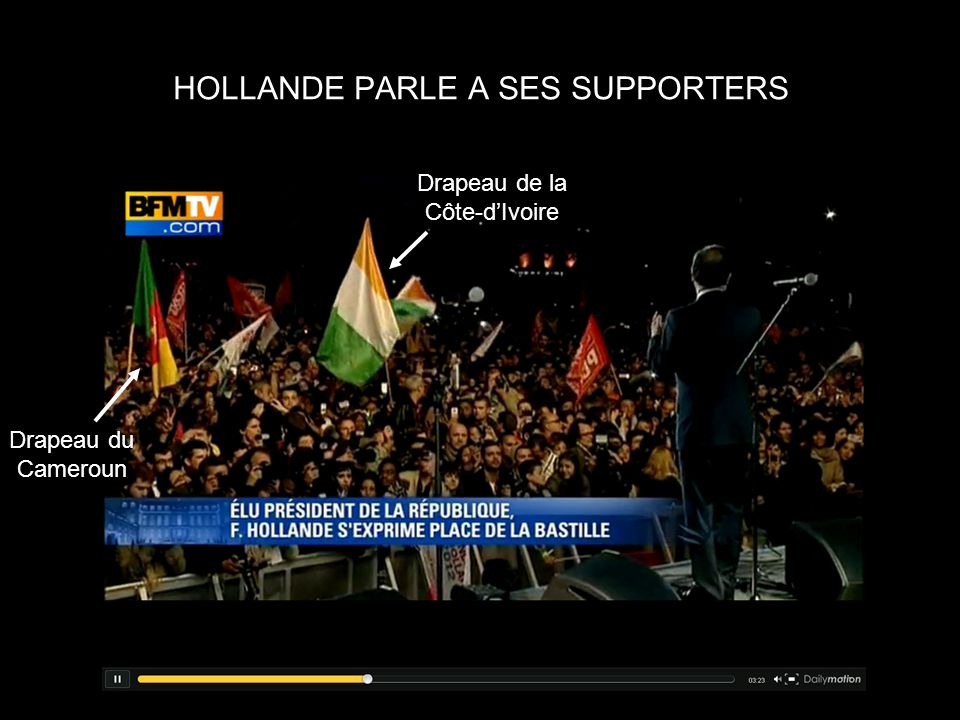 HOLLANDE PARLE A SES SUPPORTERS