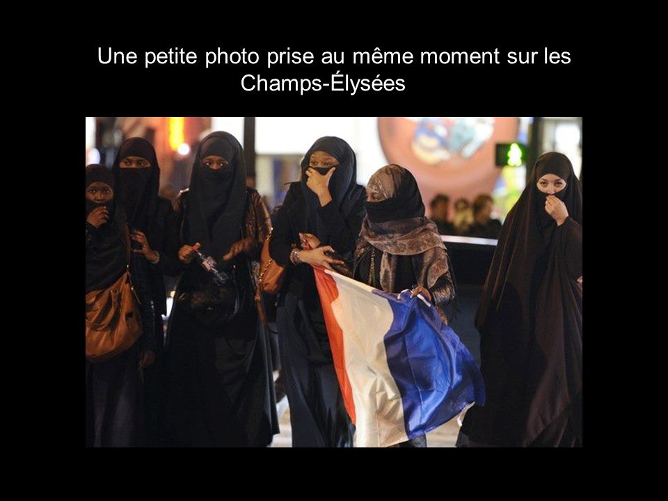 Une petite photo prise au même moment sur les Champs-Élysées…