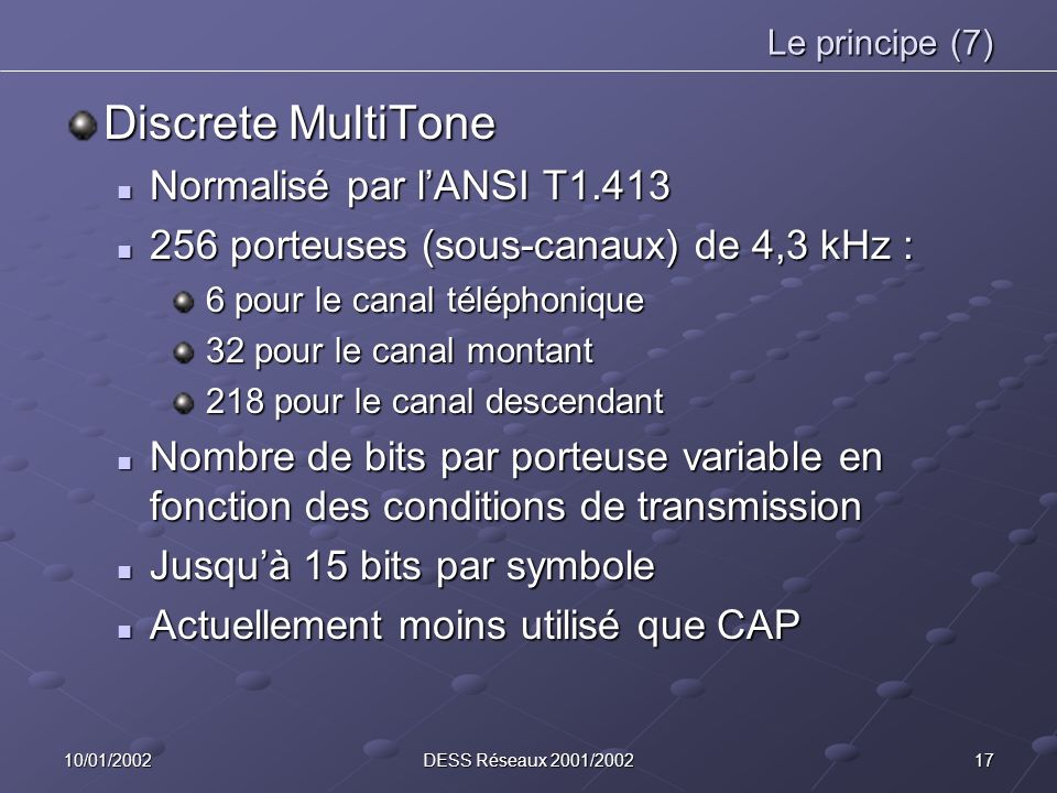 Discrete MultiTone Normalisé par l’ANSI T1.413