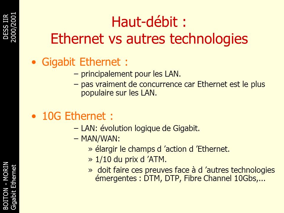 Haut-débit : Ethernet vs autres technologies