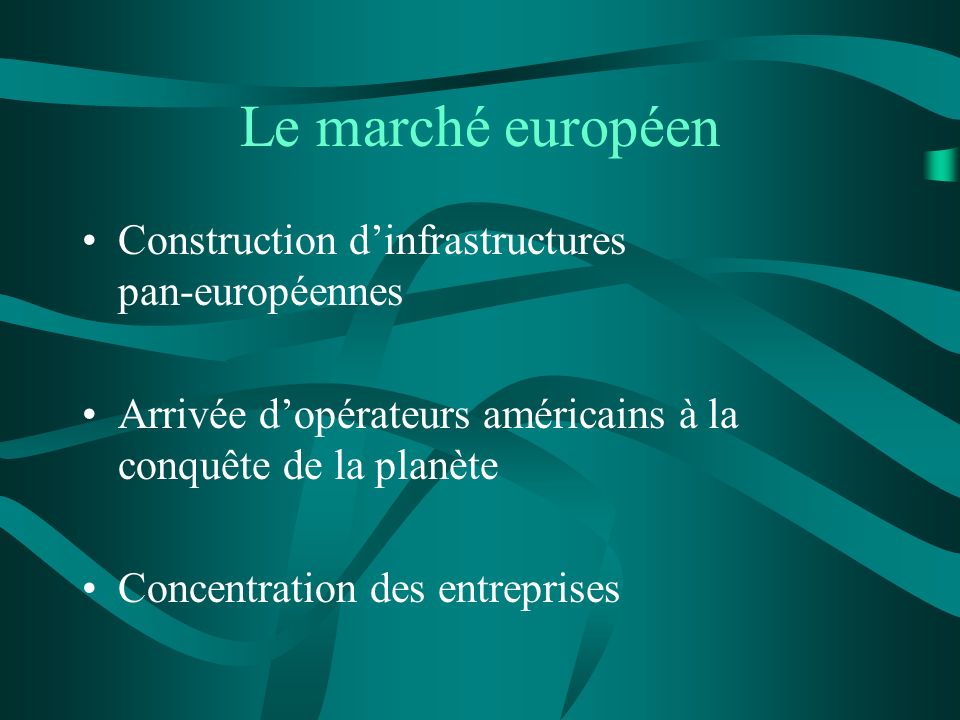 Le marché européen Construction d’infrastructures pan-européennes