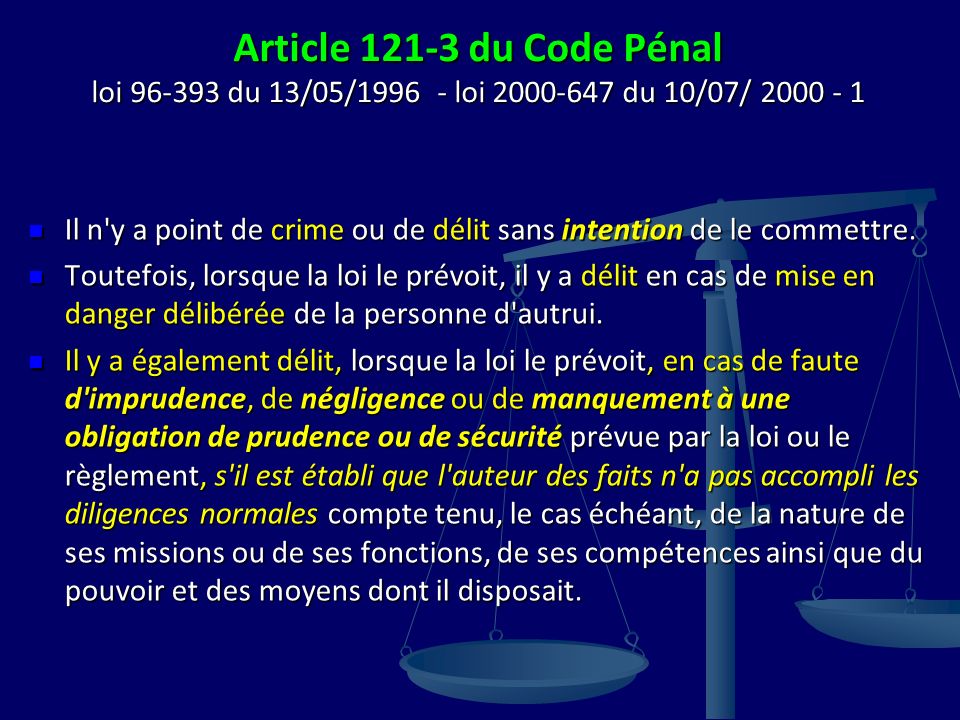 Article du Code Pénal loi du 13/05/ loi du 10/07/