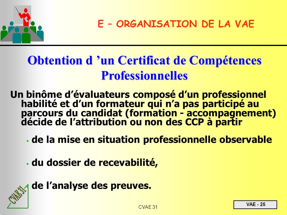 Obtention d ’un Certificat de Compétences Professionnelles