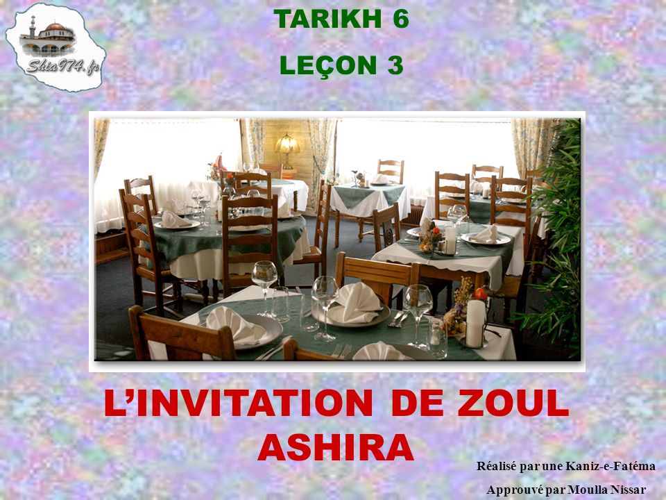 L’INVITATION DE ZOUL ASHIRA