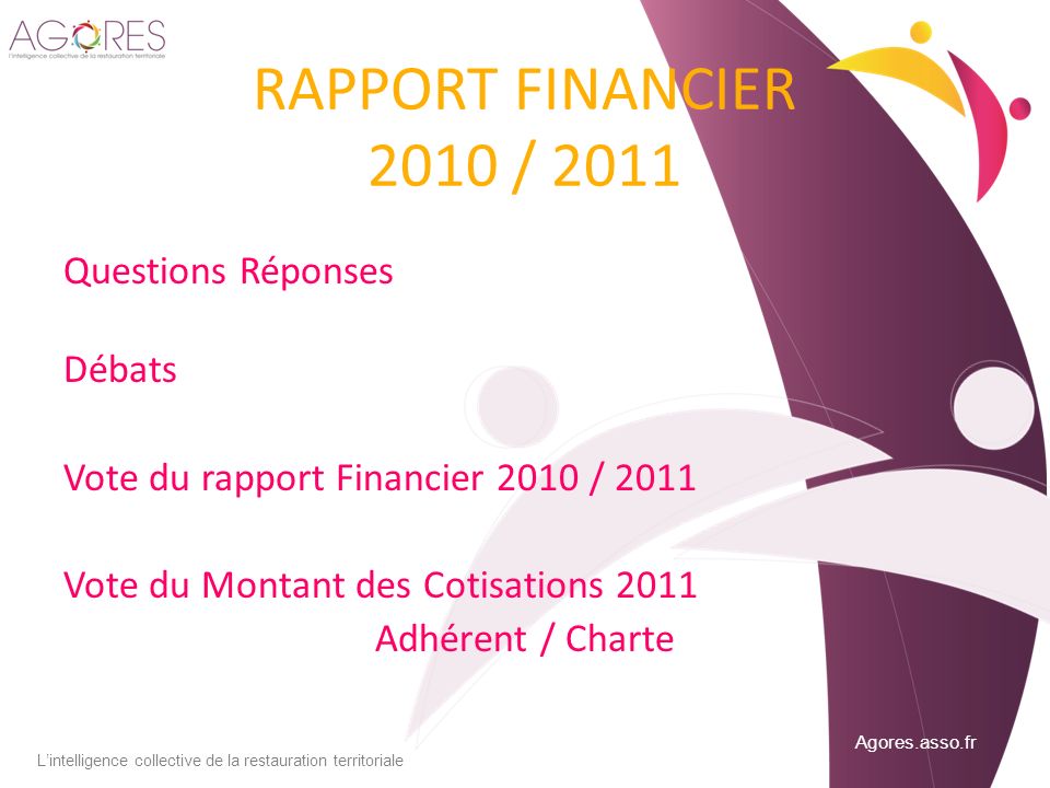 RAPPORT FINANCIER 2010 / 2011 Questions Réponses Débats