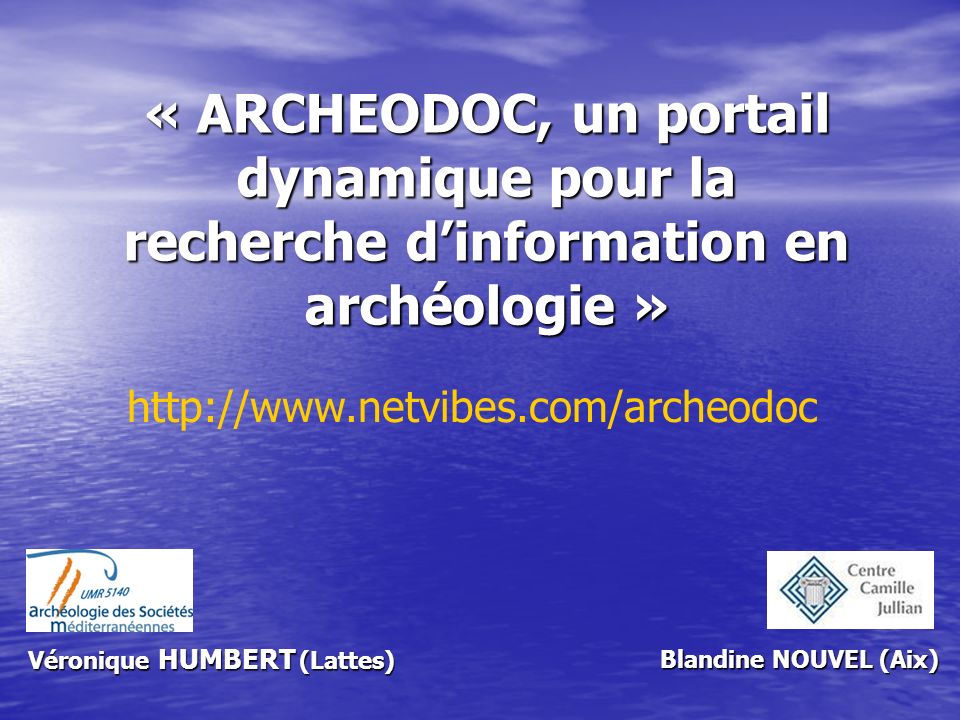 « ARCHEODOC, un portail dynamique pour la recherche d’information en archéologie »