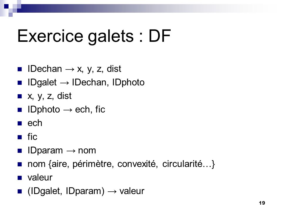 Exercice galets : DF IDechan → x, y, z, dist