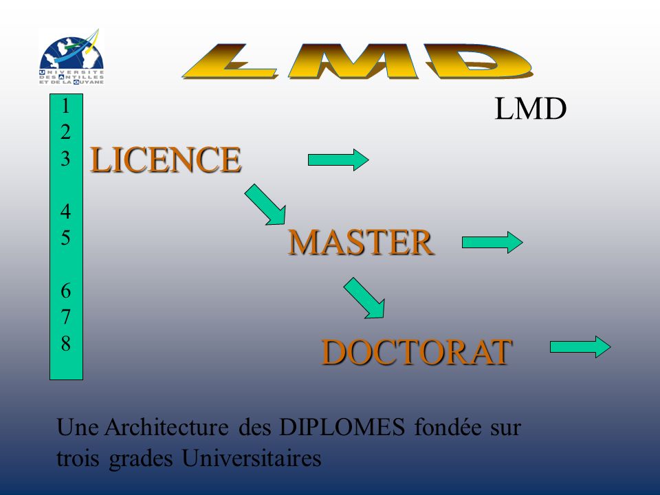 LICENCE MASTER DOCTORAT LMD LMD
