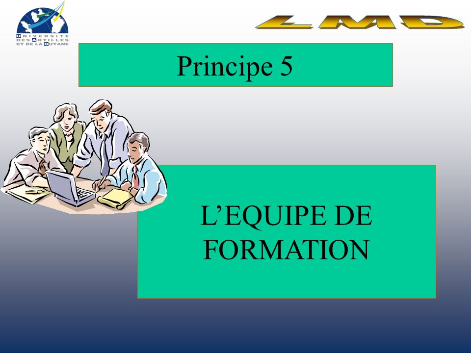 Principe 5 L’EQUIPE DE FORMATION LMD