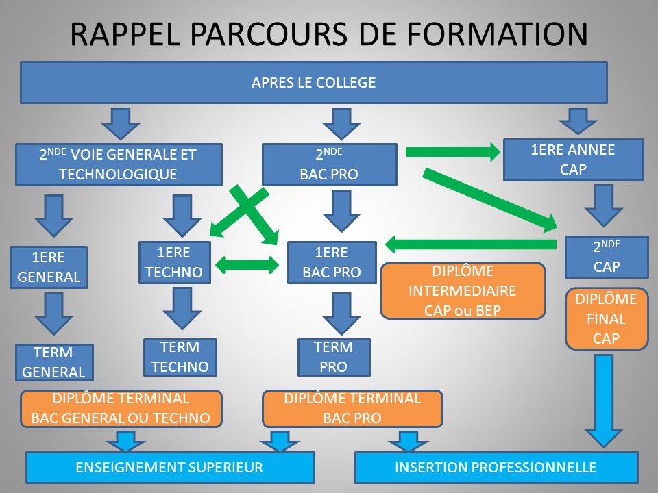 RAPPEL PARCOURS DE FORMATION