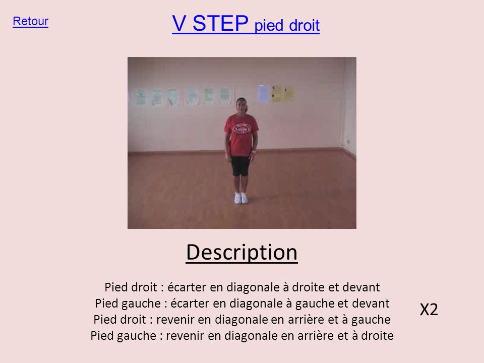 Description V STEP pied droit X2