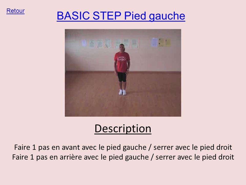 Description BASIC STEP Pied gauche