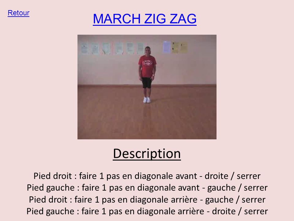 Description MARCH ZIG ZAG