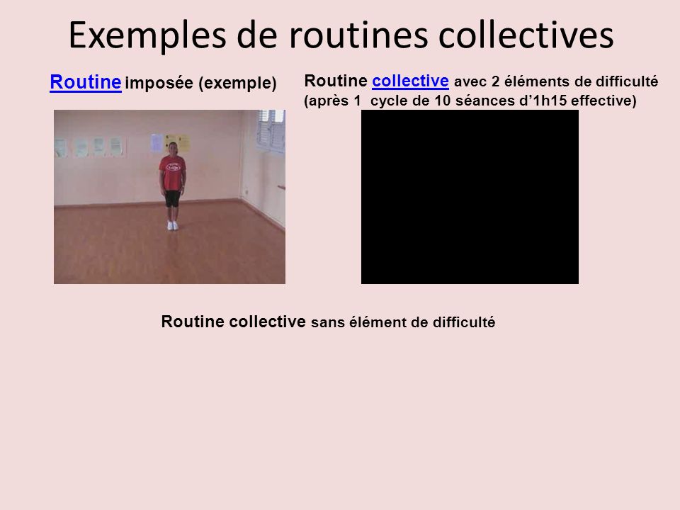 Exemples de routines collectives