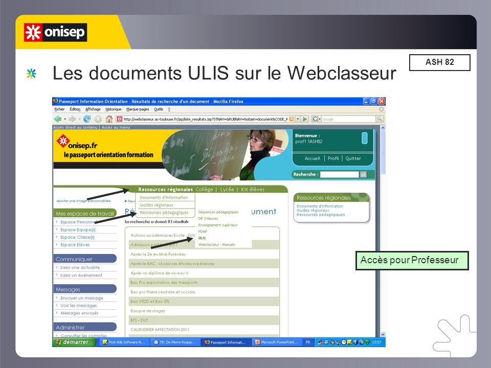 Les documents ULIS sur le Webclasseur