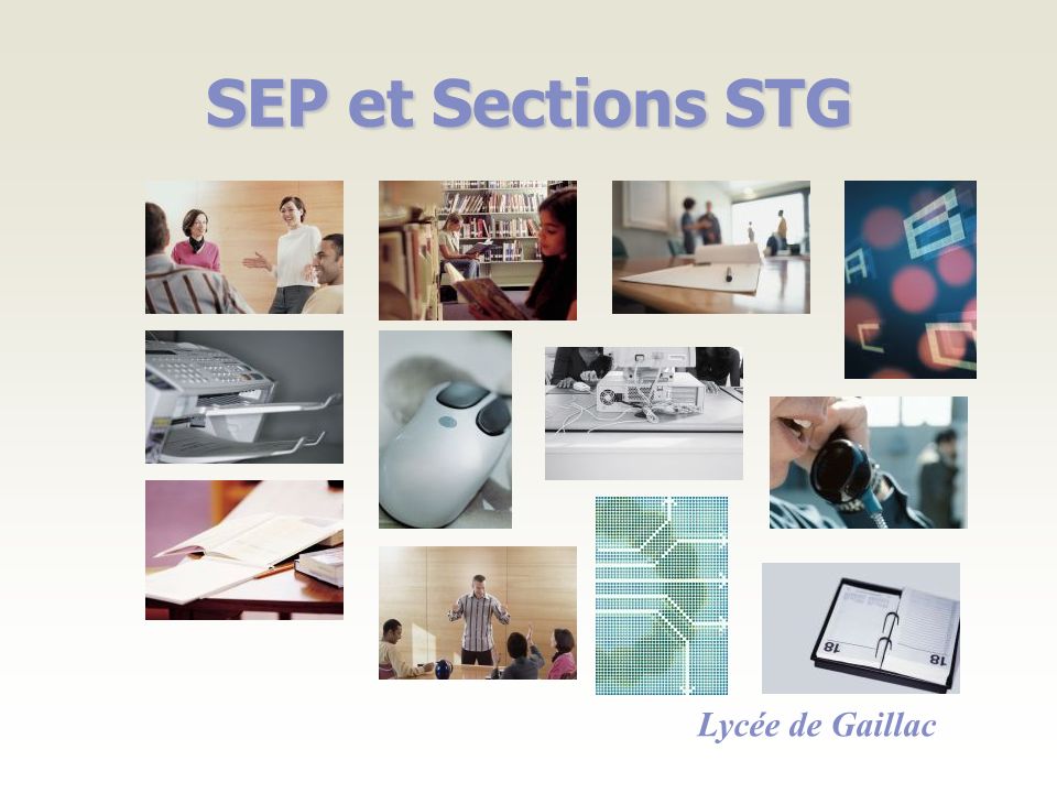 SEP et Sections STG Lycée de Gaillac