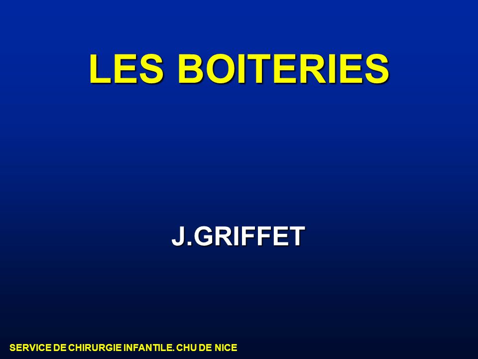 LES BOITERIES J.GRIFFET