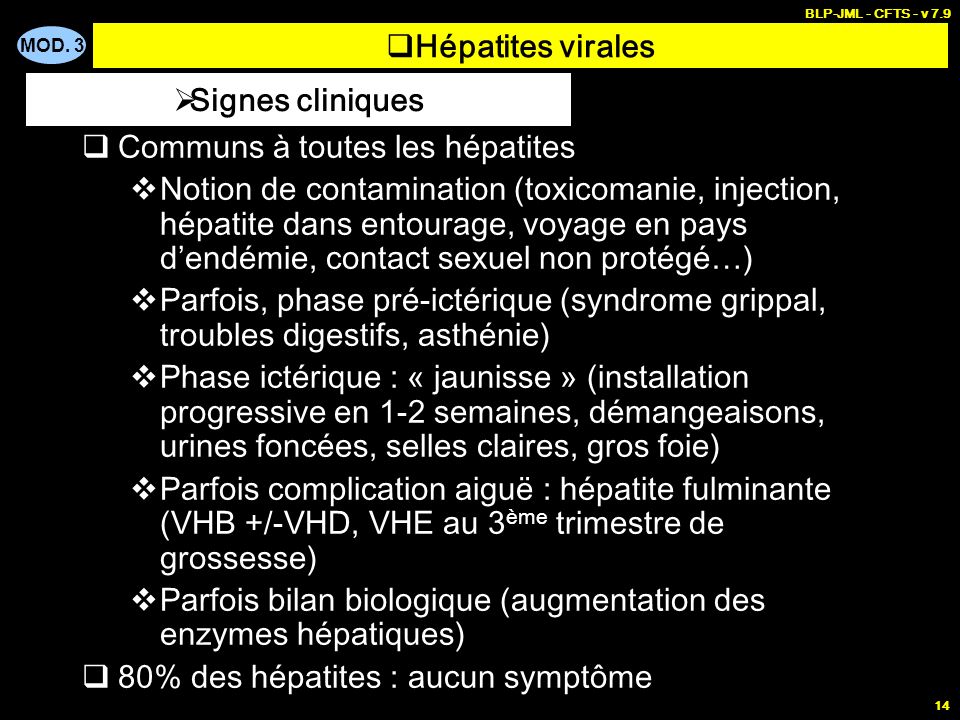 Hépatites virales Signes cliniques