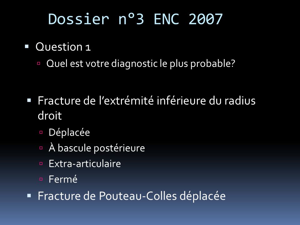 Dossier n°3 ENC 2007 Question 1