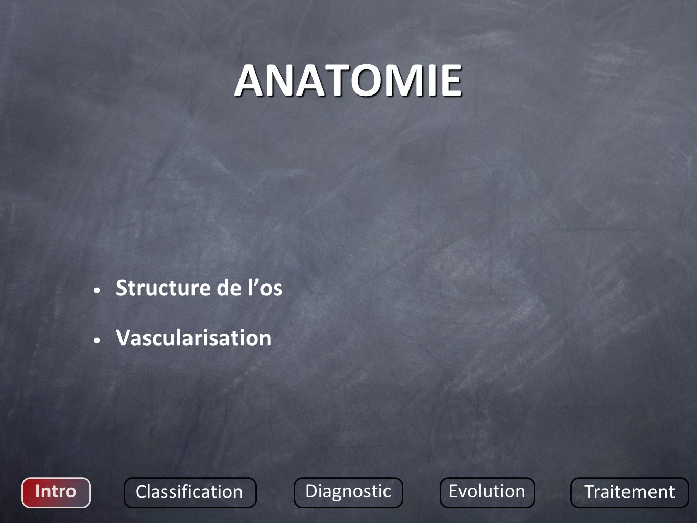 ANATOMIE Structure de l’os Vascularisation Intro Classification