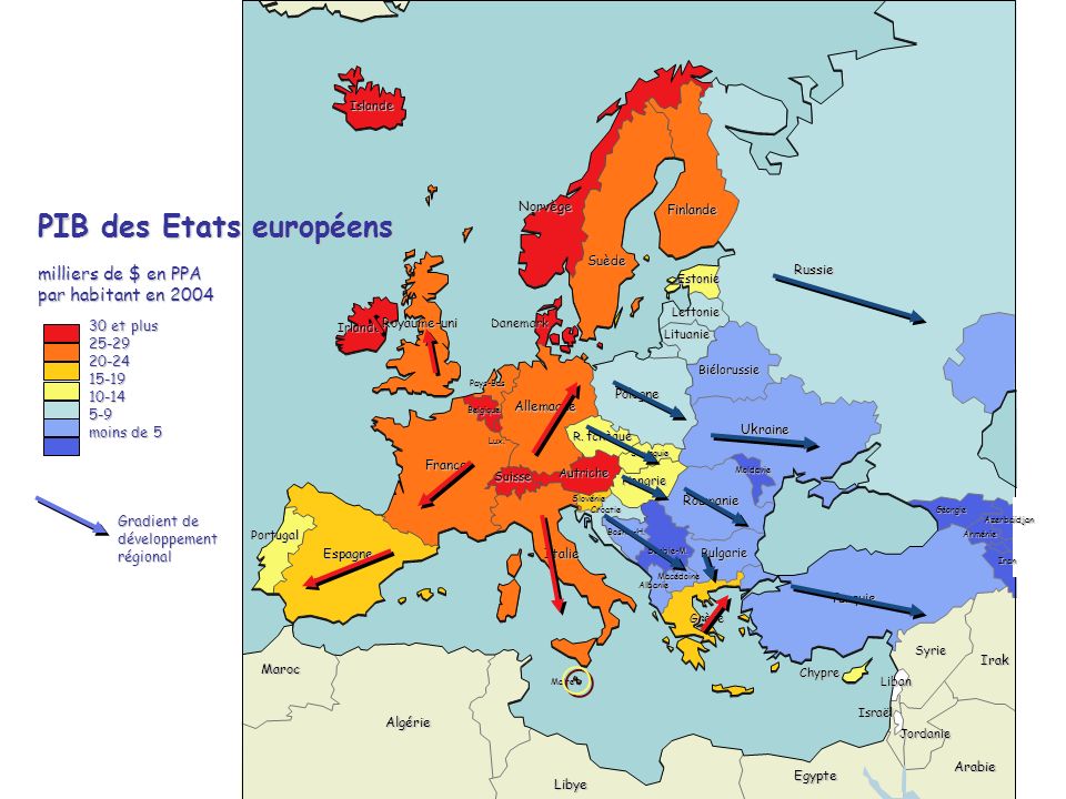 PIB des Etats européens