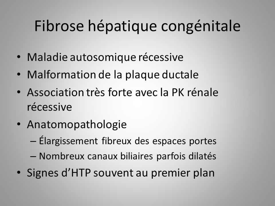 Fibrose hépatique congénitale
