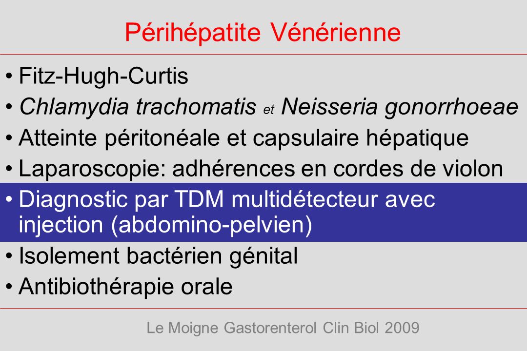 Périhépatite Vénérienne