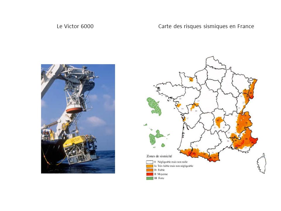 Le Victor 6000 Carte des risques sismiques en France