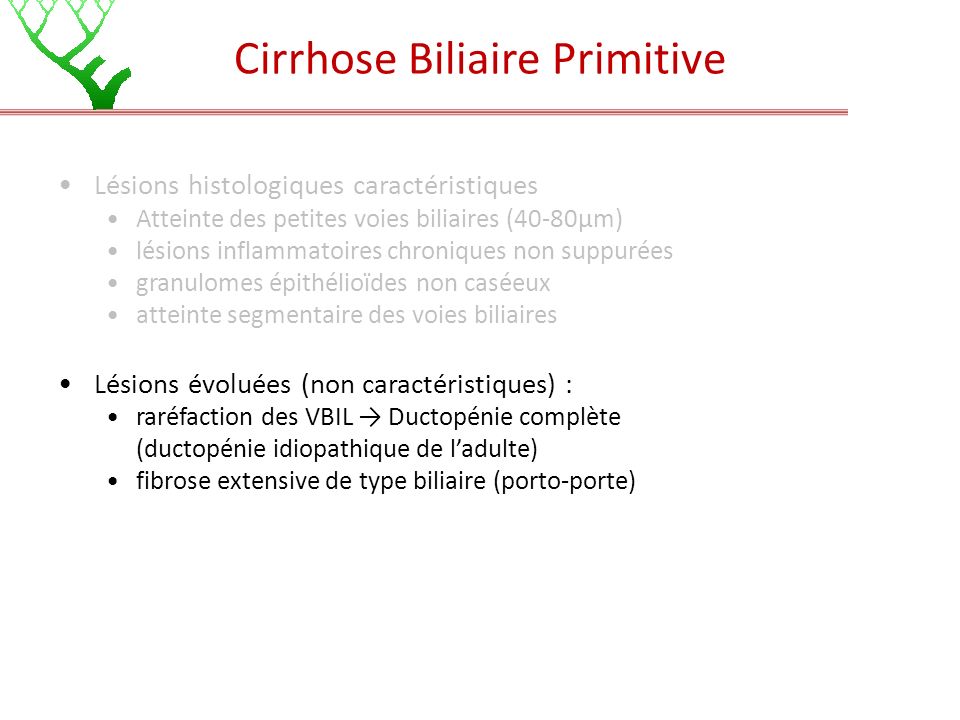 Cirrhose Biliaire Primitive