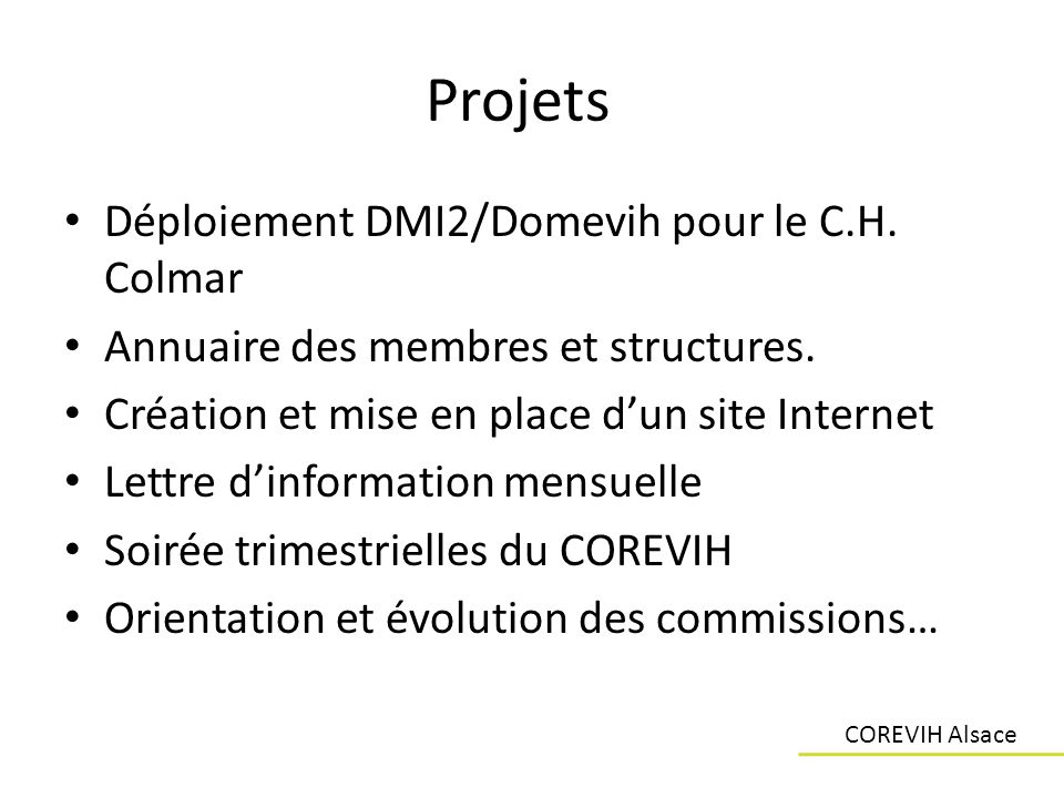Projets Déploiement DMI2/Domevih pour le C.H. Colmar