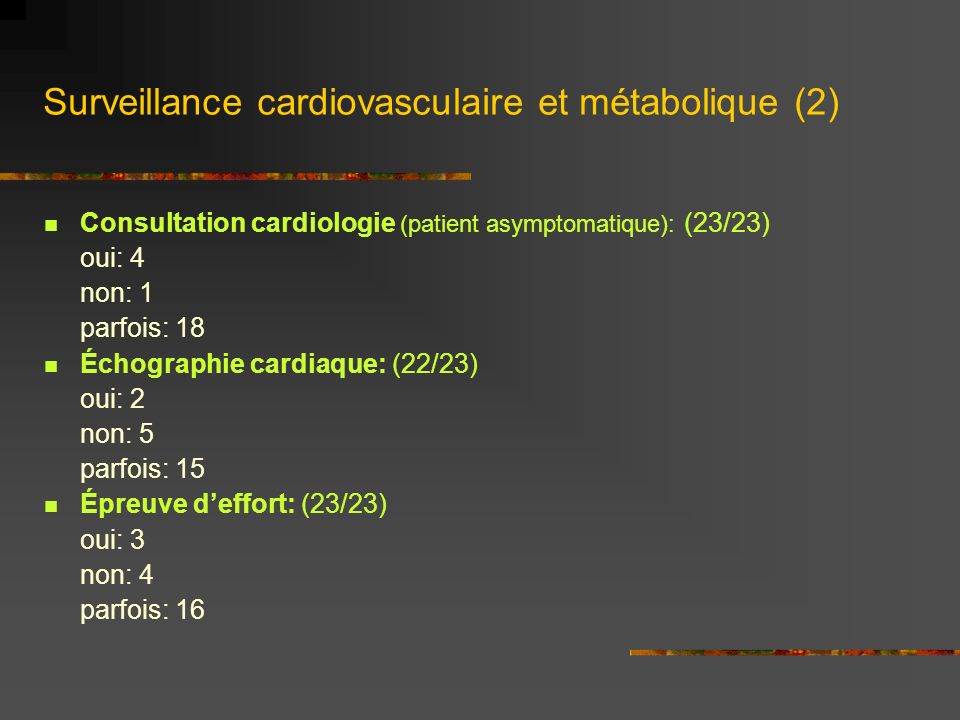 Surveillance cardiovasculaire et métabolique (2)